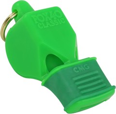 Fox 40 Classic Safety W/ CMG 3-Chamber Pealess Whistle 115 dB – Neon Green