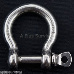 Commercial 3/16″ 450LB Stainless Steel 316 Bow Shackle for Paracord Bracelet