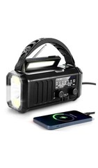 10000mAh Emergency Crank Radio,NOAA/AM/FM Weather Radio, Type-C Black