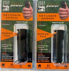 2 UDAP Pepper Spray Keychains By Makers Of Bear Spray