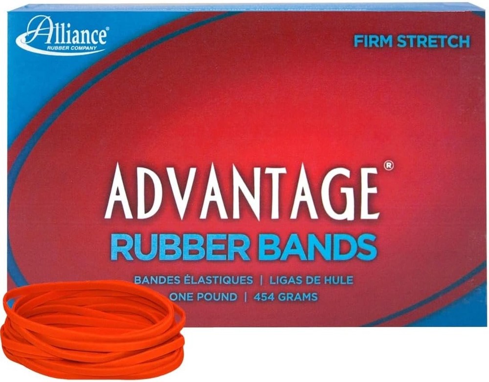 Alliance Rubber 96335 Advantage Bands 1 Pound 3 1/2 x 1/8 inches, Red