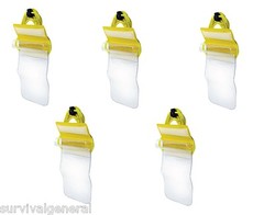 (5) Waterproof Pouch Bag 3.5″ x 6.5″ Cell Camera Storage Case Resealable Camping