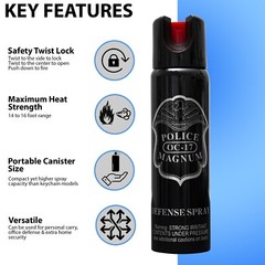 Police Magnum 4oz twist lock pepper spray Self Defense Security Protection