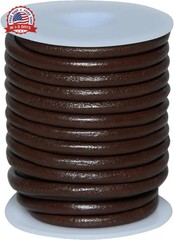 Autentico Genuine Cowhide Leather Cord 4mm Round Braided Rope for Jewelry Making