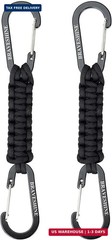 BRAVESHINE Paracord Keychain Carabiner Clip, D Ring Lanyard Hanger Stroller Hook
