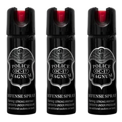 3 Police Magnum pepper spray 3 ounce Twist Lock Safety Personal Defense Security