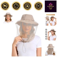 UPF 50+ Mosquito Head Net Hat – Foldable Sun Protection for Outdoor Activities