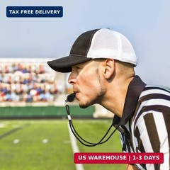 24 Pack 120dB Loud Referee Whistles with Lanyards – Heavy-Duty Black Sports Whis