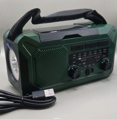 WR5 Emergency Solar Hand Crank Radio 10000mAh Weather AM FM Flashlight
