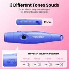 Adjustable 130dB Electronic Whistle – 3 Tones for Coaches, Referees, Sports
