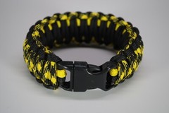550 Paracord Survival Bracelet King Cobra Black/Yellow/Bumblebee Made in the USA