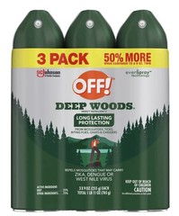 3 PK OFF! Deep Woods Insect repellent Long last Protect 9 ounce