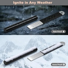 4″ Portable Waterproof Ferrocerium Fire Starter Rod w Striker Magnesium Survival