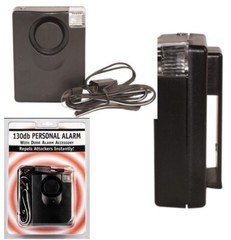 LOT (X 2) 3 in 1 PERSONAL Alarm 130db FLASHLIGHT Home Window Door Travel Alarm