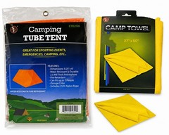 Emergency Survival Camping Kit Tube Tent &Camp Towel Outdoor Hiking Backpacking